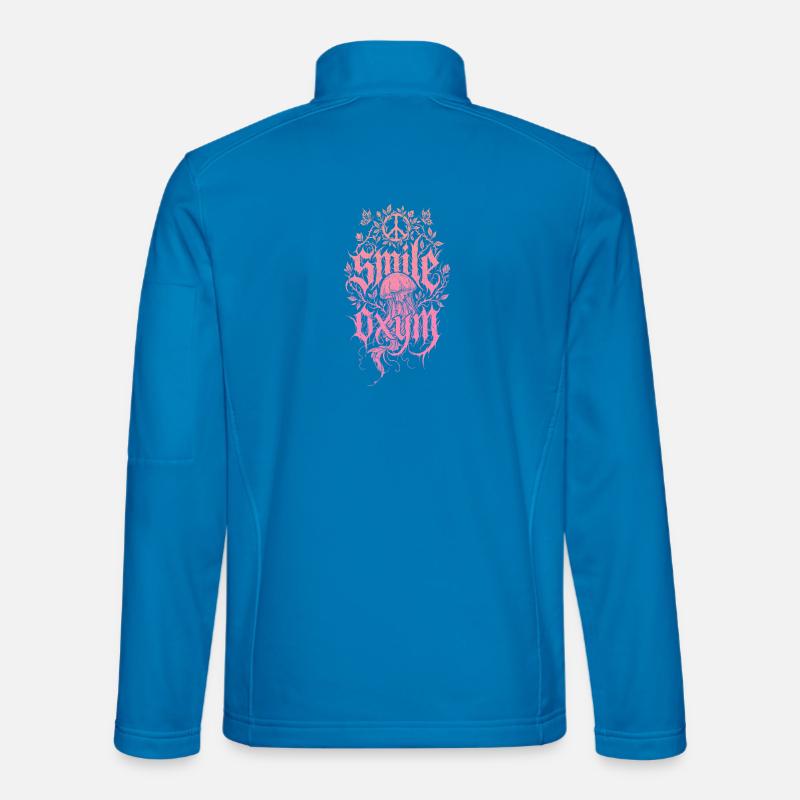 Méduses roses dans la forêt corallienne Veste en tissu softshell Unisexe