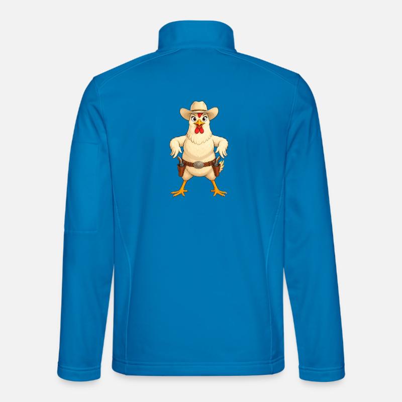 Chicken in Western Pose Unisex Softshell Jacket