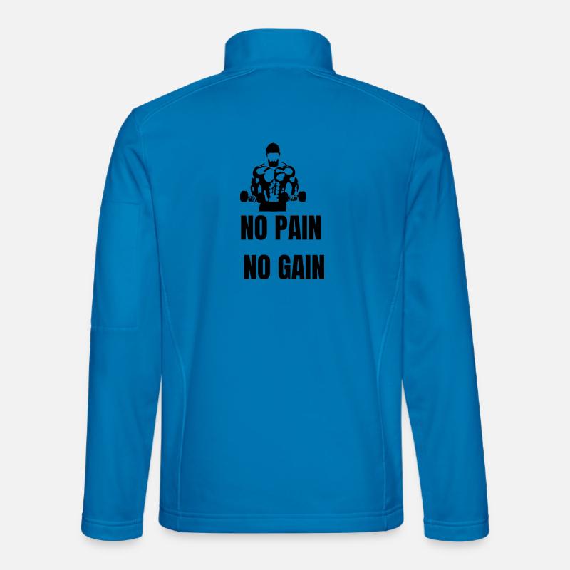 No Pain No Gain - Unisex Softshell Jacket - light blue