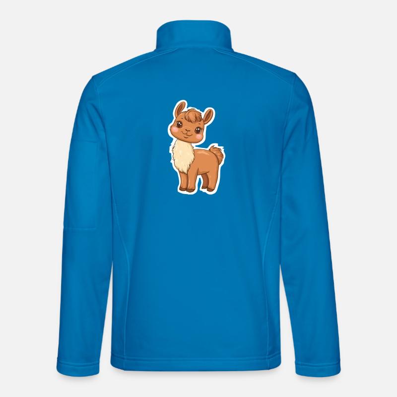 Llama Alpaca Llama Animal Gift - Unisex Softshell Jacket - light blue