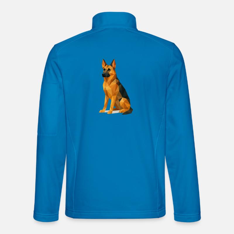 German Shepherd Dog in Low Poly Unisex Softshell Jacket