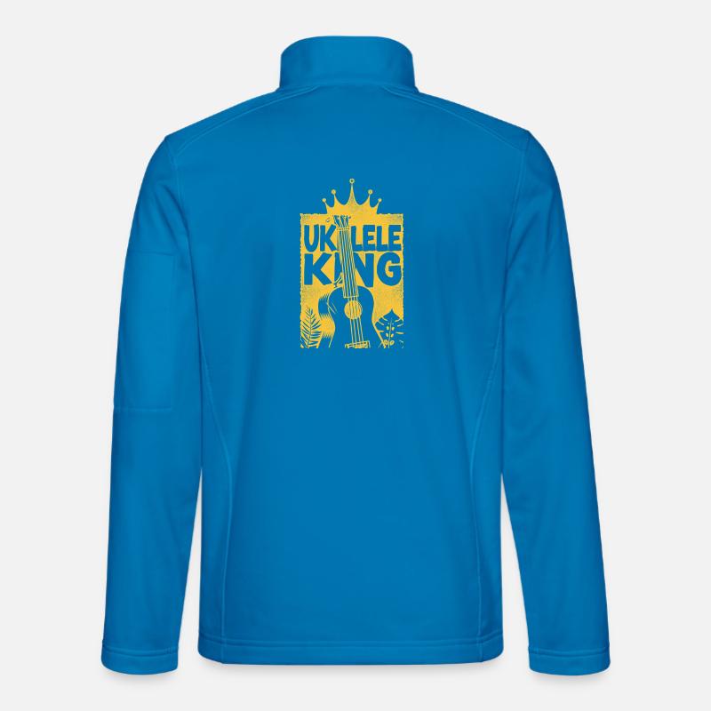 Hawaiian Ukulele Uke King Ukulele - Unisex Softshelljacke - Lichtblau
