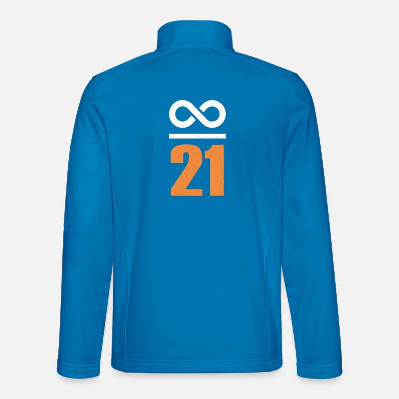 Unendlich durch 21 Millionen Bitcoin Grunge - Unisex Softshelljacke - Lichtblau