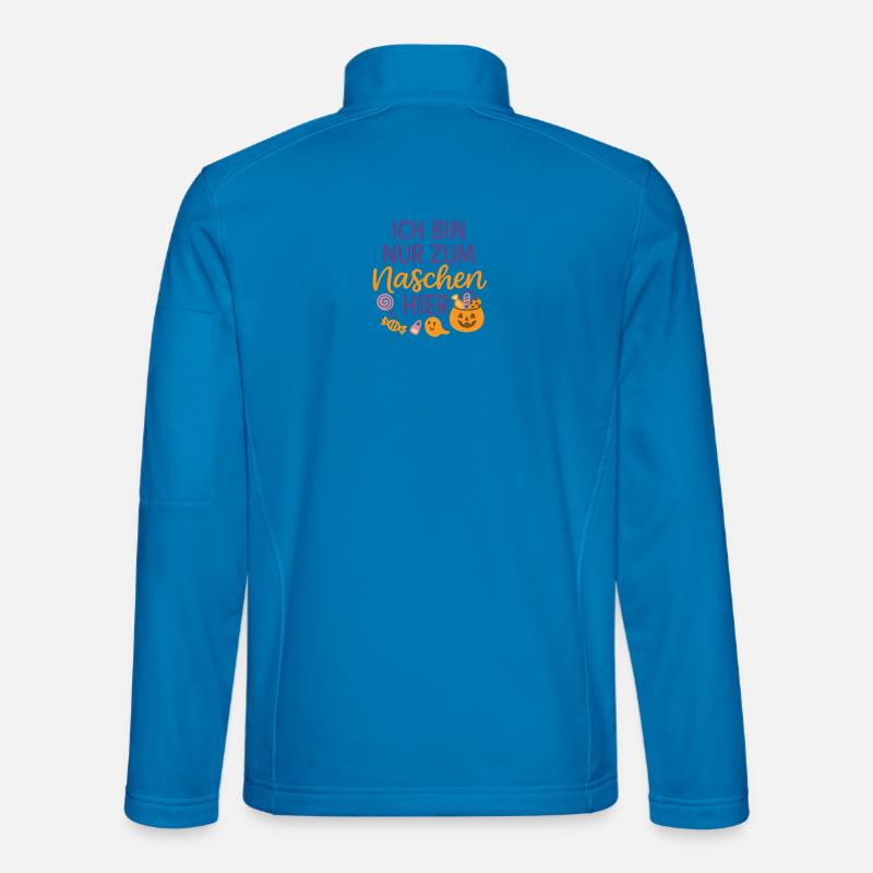 Halloween design with pumpkin - Unisex Softshell Jacket - light blue