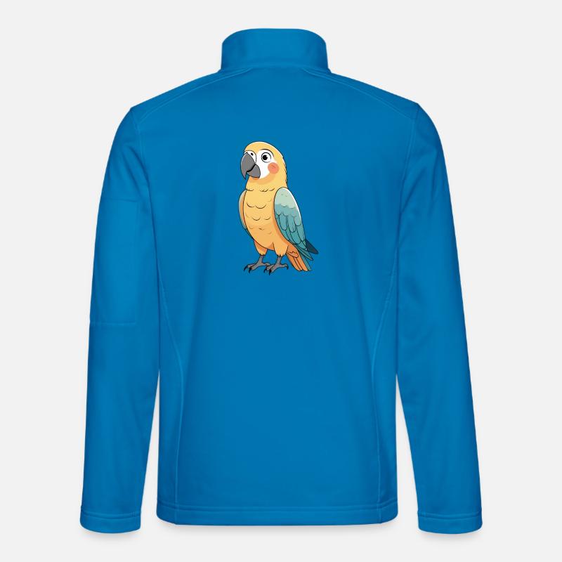 Bunter Papagei Illustration - Unisex Softshelljacke - Lichtblau