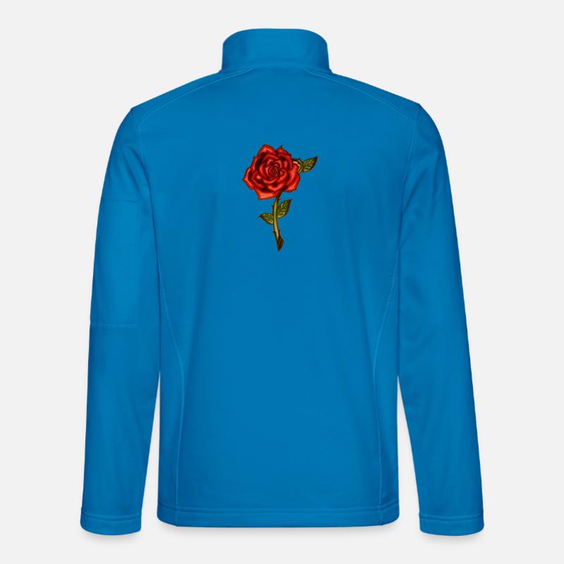 Red Rose - Unisex Softshell Jacket - light blue