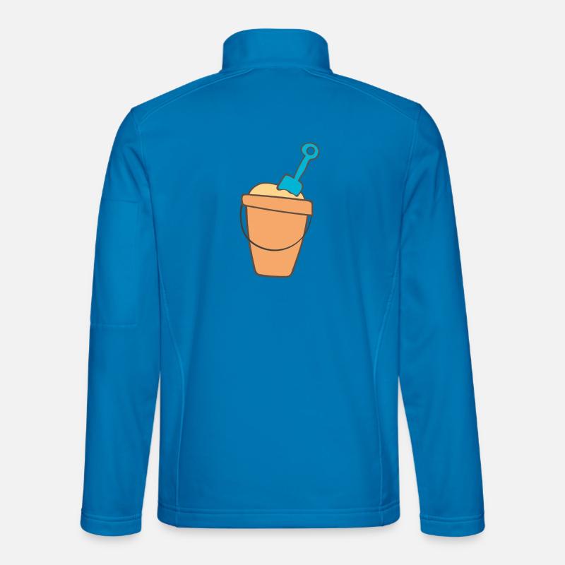 Beach bath with shovel Unisex Softshell Jacket