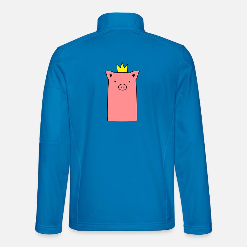 Sau Ferkel Schweinchen mit Krone Geschenk - Unisex Softshelljacke - Lichtblau