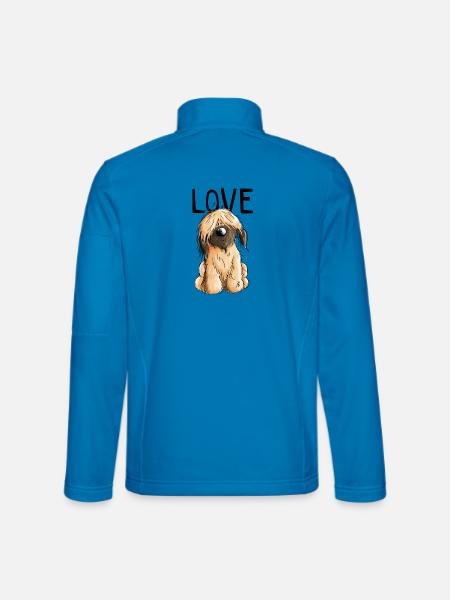 I Love my Briard - Hund - Briards - Geschenk - Unisex Softshelljacke - Lichtblau