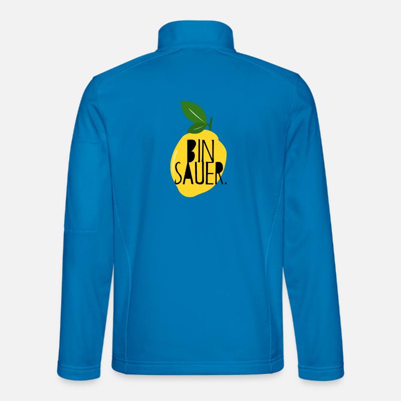 Bin sauer - Zitrone - Schlechte Laune - Statement - Unisex Softshelljacke - Lichtblau