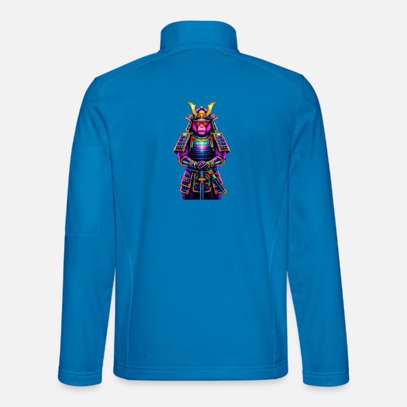 Neon-Samurai-Affe Japanisches Krieger-Tier Unisex Softshelljacke