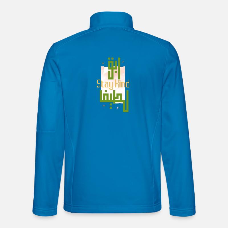 Stay Kind Modern Green Calligraphy - Unisex Softshell Jacket - light blue