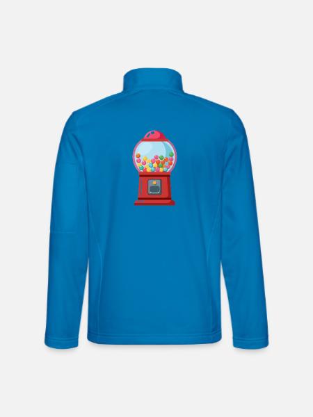 Machine à boules de chewing-gum - Veste en tissu softshell Unisexe - bleu clair - Dos