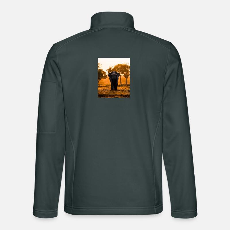 elephant-tree-sunset-sunrise Unisex Softshell Jacket