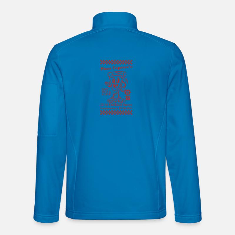 Retro mascot espresso pizza - Unisex Softshell Jacket - light blue