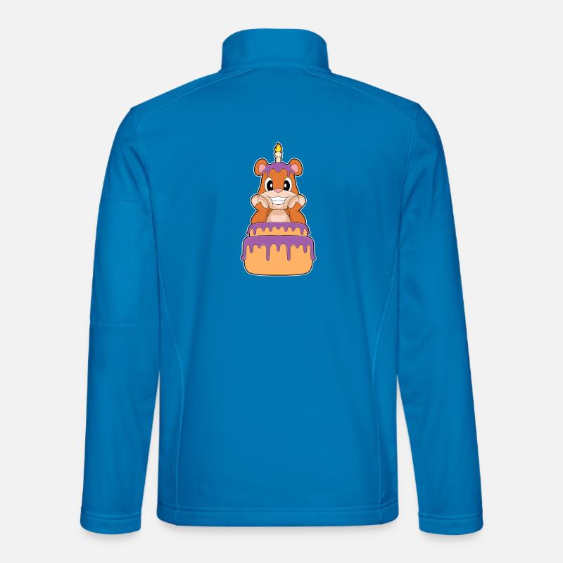 Gâteau d’anniversaire Ours - Veste en tissu softshell Unisexe - bleu clair
