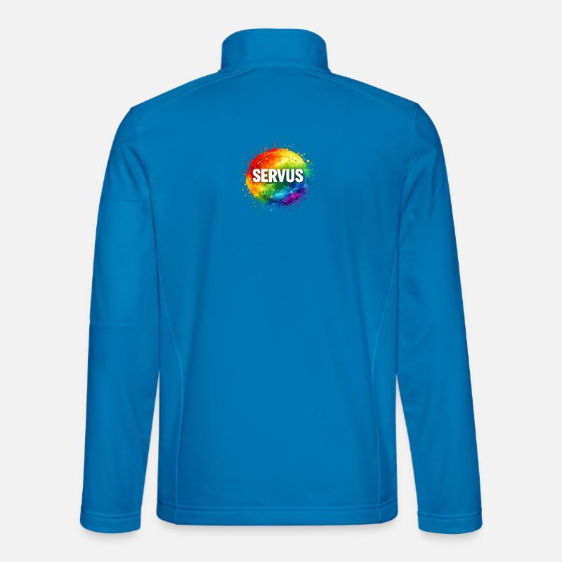 Explosion colorée SERVUS - Veste en tissu softshell Unisexe - bleu clair