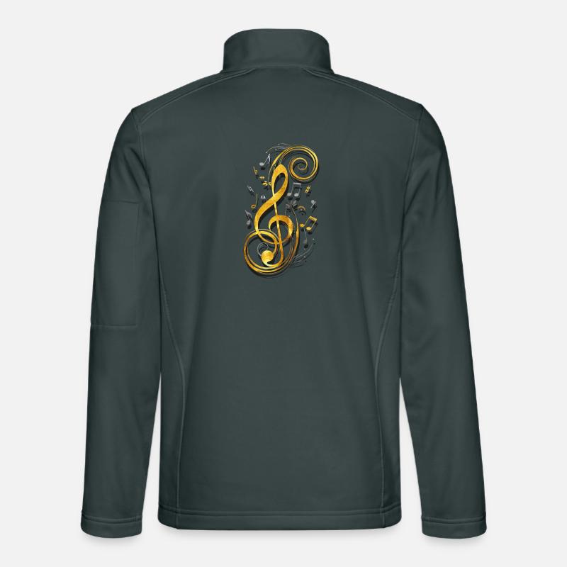 Musiknote - Musiknøgle - Notenøgle - Bemærk! Unisex softshelljakke
