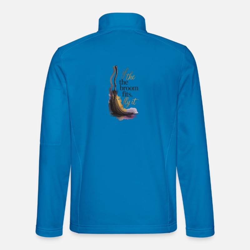 If the broom fits, fly off - Unisex Softshell Jacket - light blue