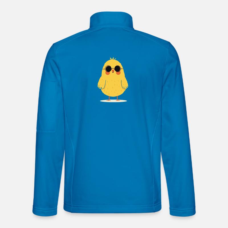 Küken mit Sonnenbrille - Unisex Softshelljacke - Lichtblau