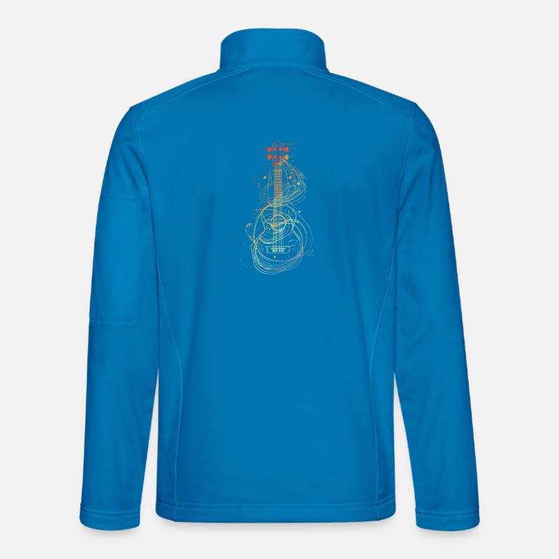 Ukulele Sketch Retro Style - Unisex Softshell Jacket - light blue