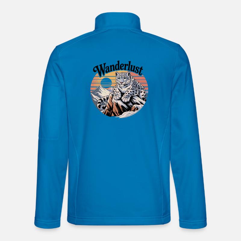 Snow Leopard on Mountain Sunset Unisex Softshell Jacket