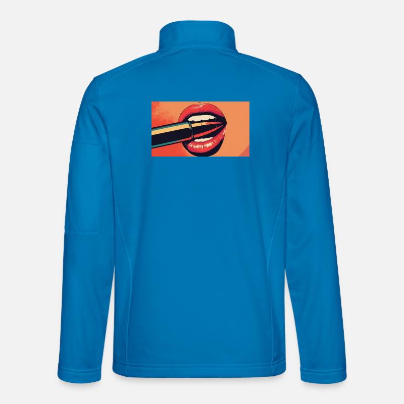 Lips PopArt Kiss - Unisex Softshell Jacket - light blue