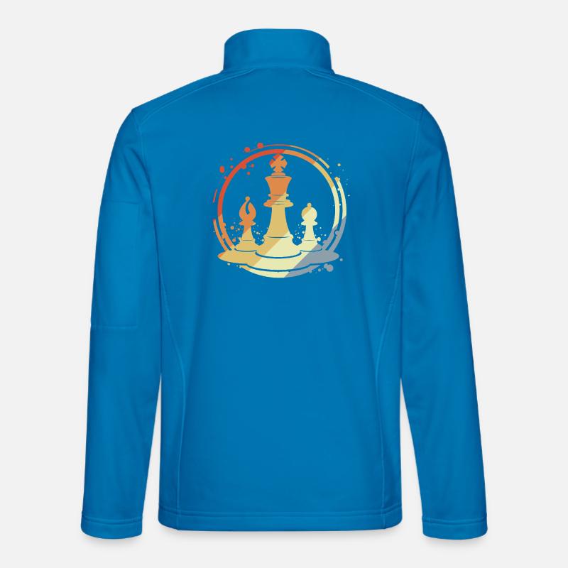 Chess pieces in retro style - Unisex Softshell Jacket - light blue