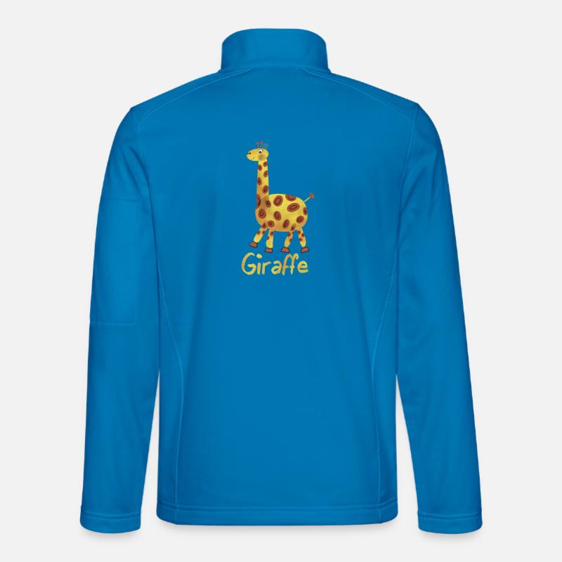 Giraffe – Süßes Tiermotiv 🦒💛 - Unisex Softshelljacke - Lichtblau