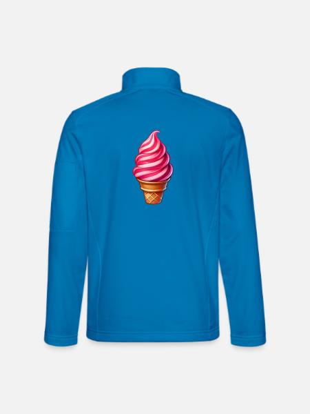 Zuckerstangen Eis-Motiv in einem süßen Eisbecher - Unisex Softshelljacke - Lichtblau