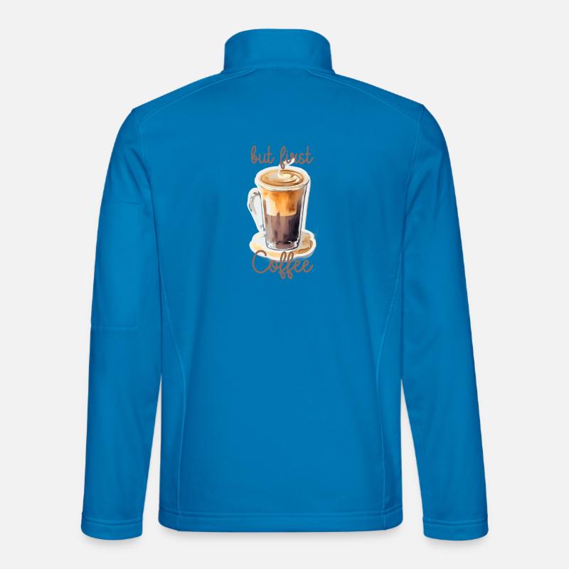 but first Coffee - Unisex Softshell Jacket - light blue