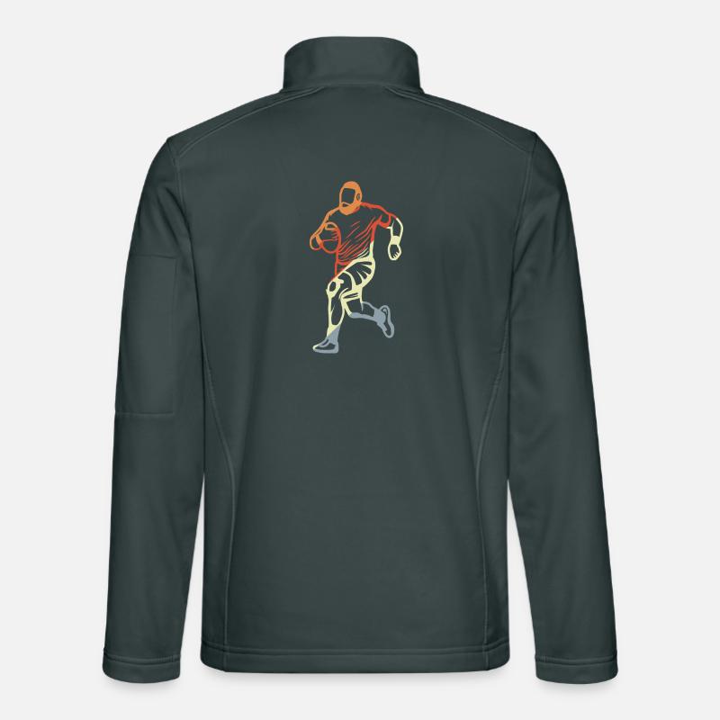 Rugby Player Drawing Unisex Softshell Jacket