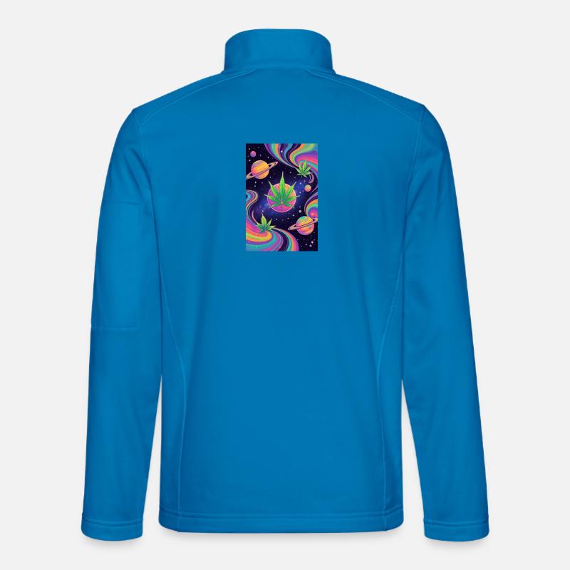 Galactic Cannabis Galaxy - Unisex Softshell Jacket - light blue