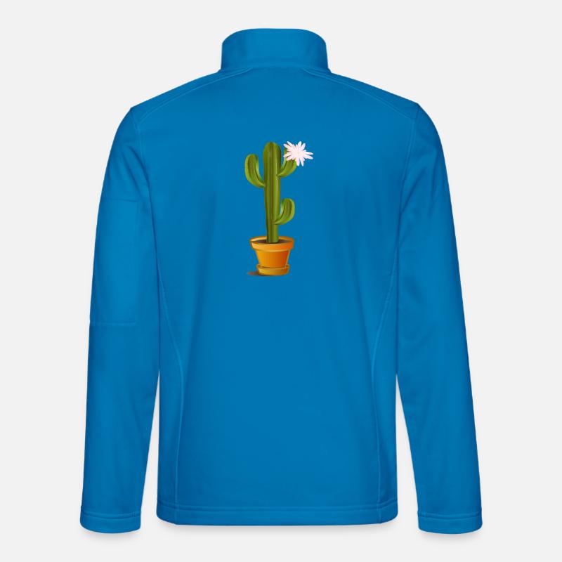 enchanting cactus in a flowerpot with flower Unisex Softshell Jacket