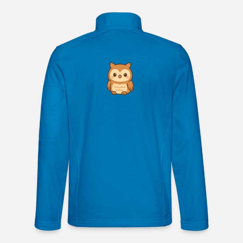 Cute owls illustration - Unisex Softshell Jacket - light blue