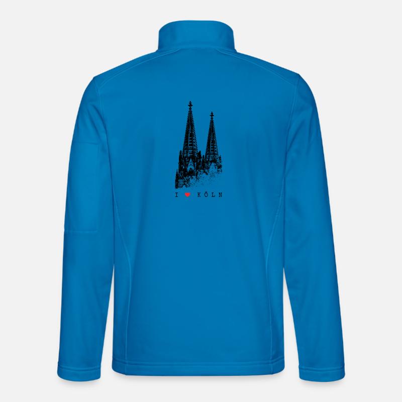 J’adore Cologne Cologne Skyline Cathédrale de Cologne Silhouette Veste en tissu softshell Unisexe
