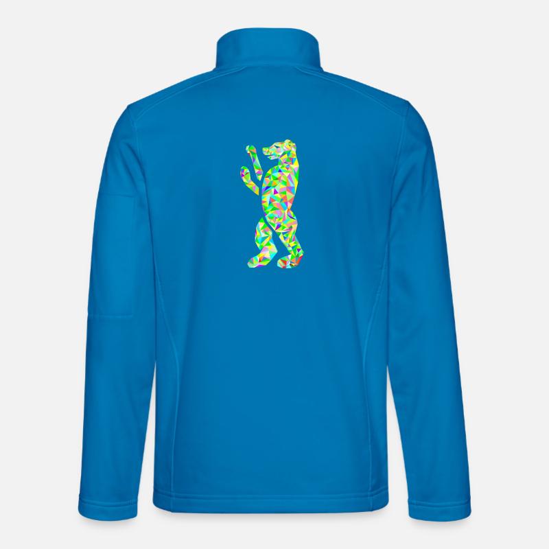 Bär polygon - Unisex Softshelljacke - Lichtblau
