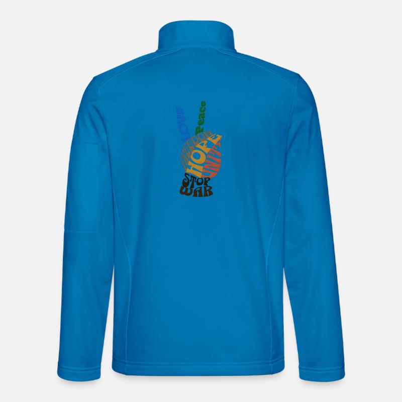 Vibrierende Botschaft Freiheit Design - Unisex Softshelljacke - Lichtblau