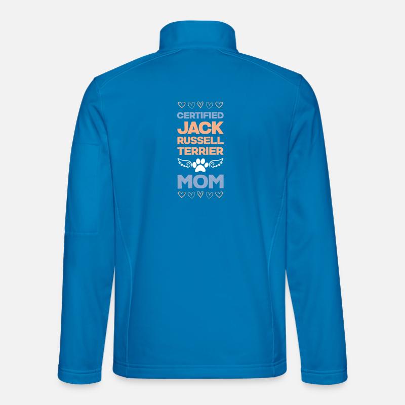 Certified Jack Russell Mom - Unisex Softshell Jacket - light blue
