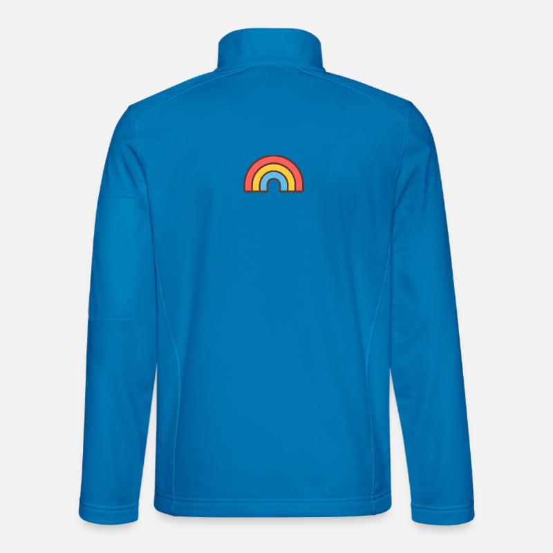 Bright retro rainbow - Unisex Softshell Jacket - light blue