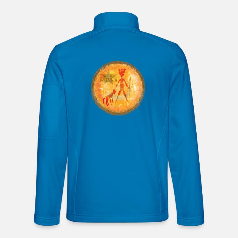 Aboriginal Kunstafari Australien - Unisex Softshelljacke - Lichtblau