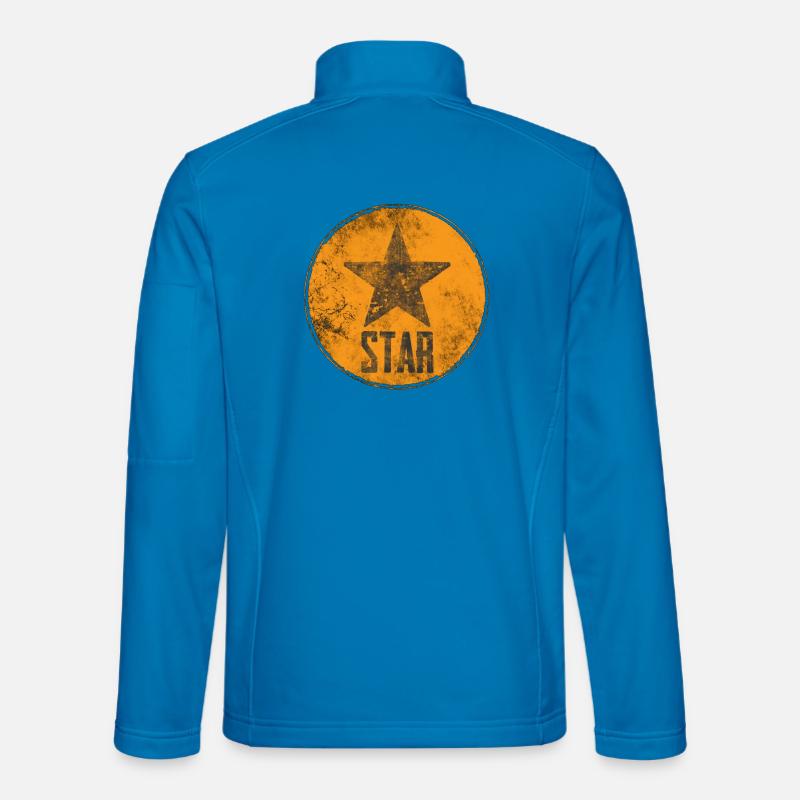 Rustic star with "STAR" motif - Unisex Softshell Jacket - light blue