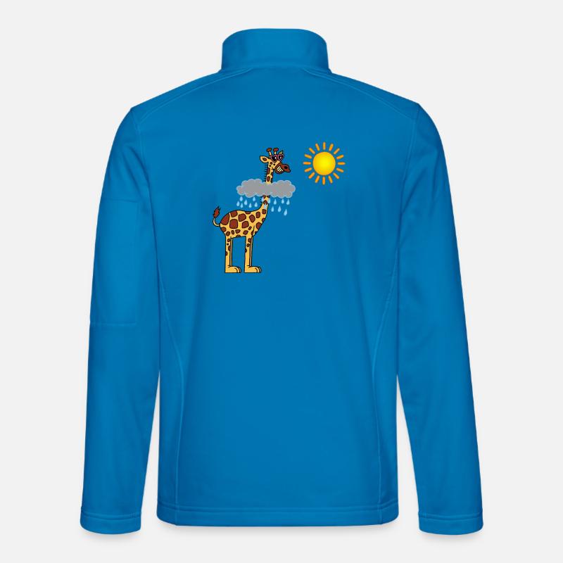 Giraffe and sun - Unisex Softshell Jacket - light blue