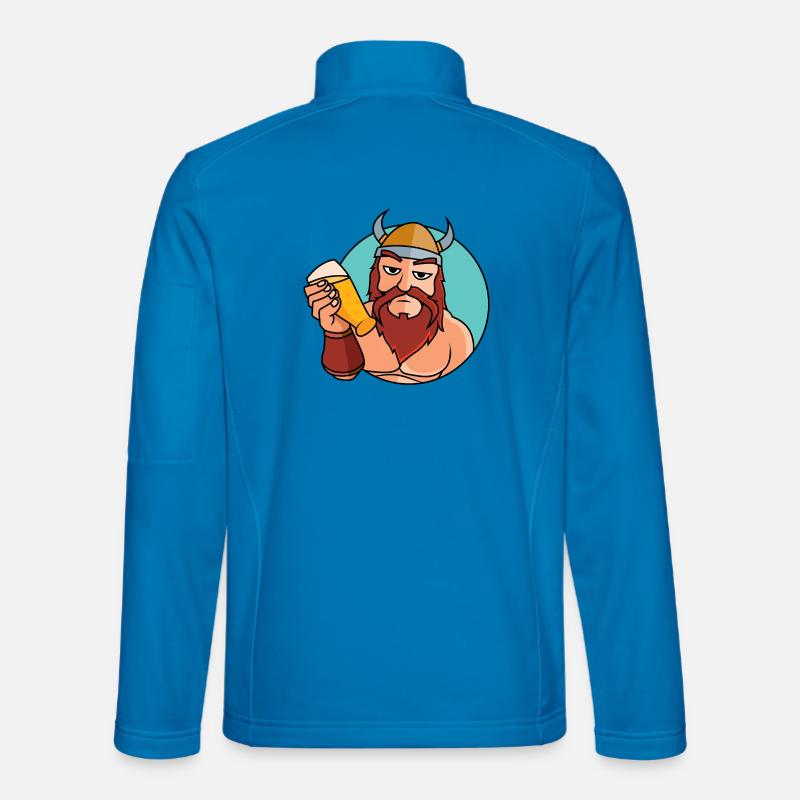 Wikinger mit Bierglas - Unisex Softshelljacke - Lichtblau