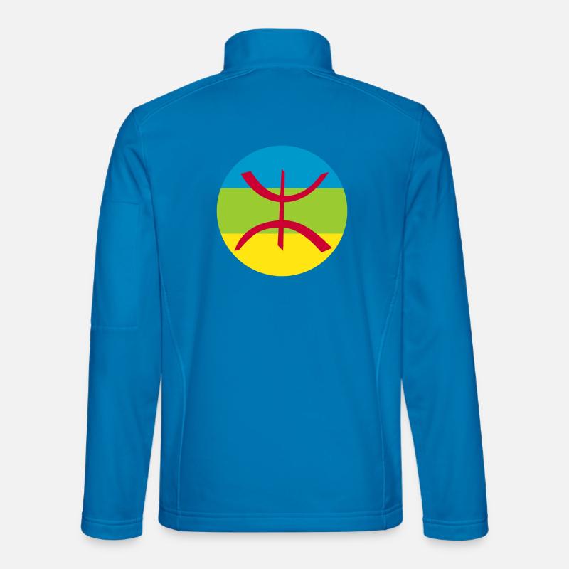 Sticker drapeau berbère cocarde amazigh Veste en tissu softshell Unisexe