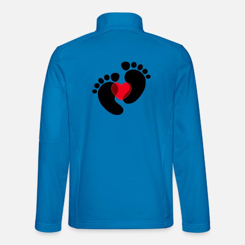 Coeur Enceinte Pieds bébé Veste en tissu softshell Unisexe