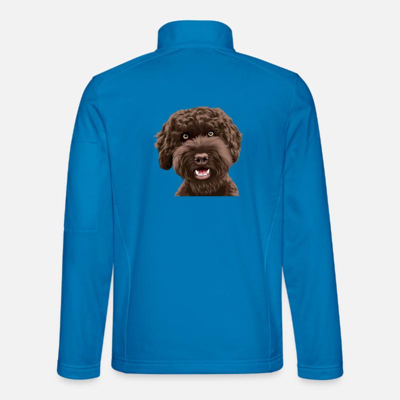 Doodle Dog Labradoodle - Unisex Softshell Jacket - light blue