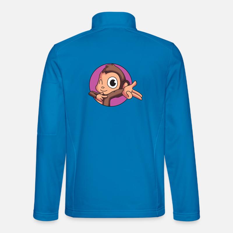 Freches Äffchen - Unisex Softshelljacke - Lichtblau