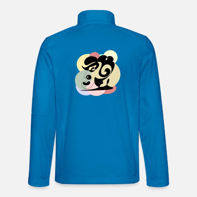 Linienzeichnung Mann - Unisex Softshelljacke - Lichtblau