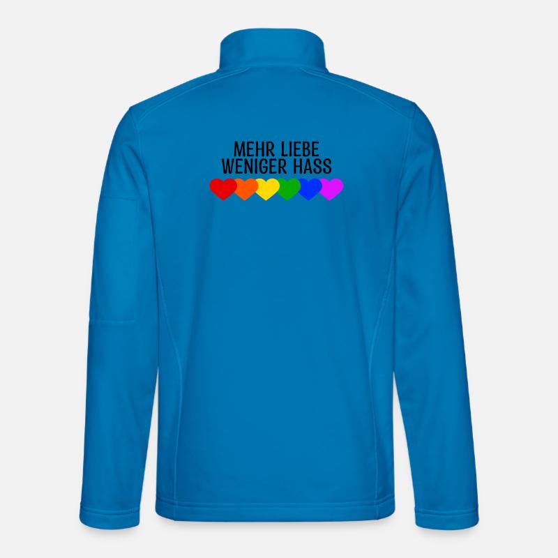 Regenbogen Herz Lgbt Bisexuell Statement - Unisex Softshelljacke - Lichtblau